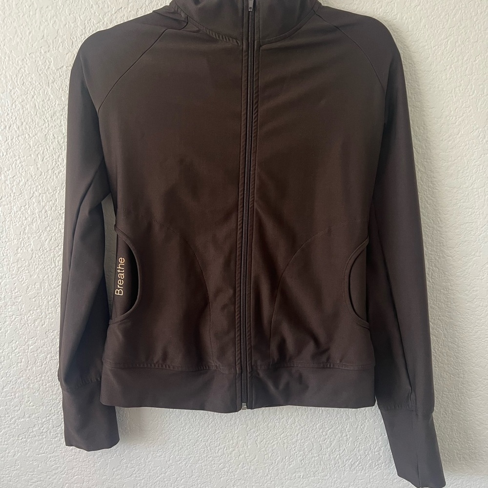 Breathe Brown Full-Zip Stretch Jacket